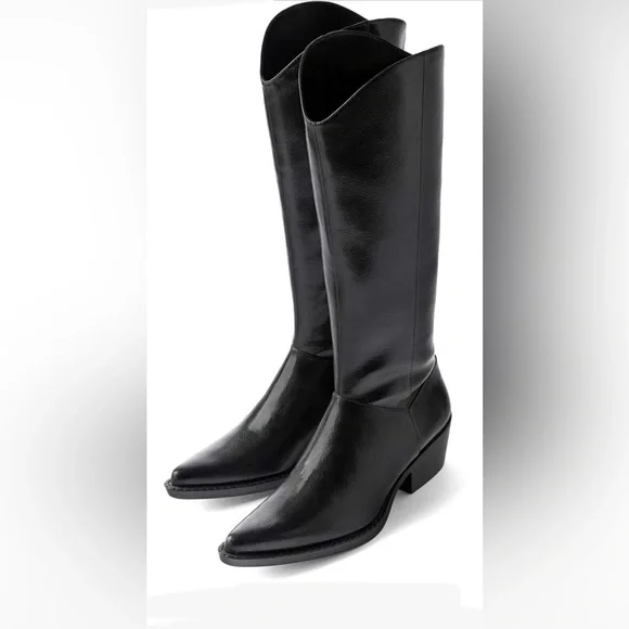 Zara Women Cowboy-heel boots 7052/001/040 - Picture 2 of 6